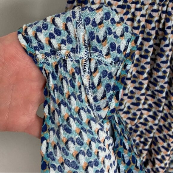 Anthropologie Elevenses Madalenna Open Shoulder Ruffle Romper Size XS Bohemian - Picture 9 of 13